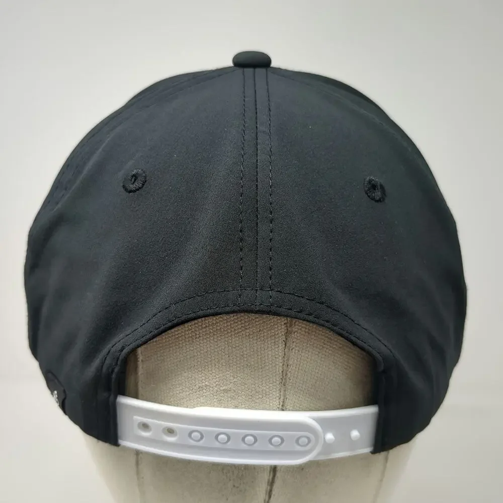 Swannies Golf 5 Panel Black Hat One Size 1895 Rope Performance Snapback Cap
